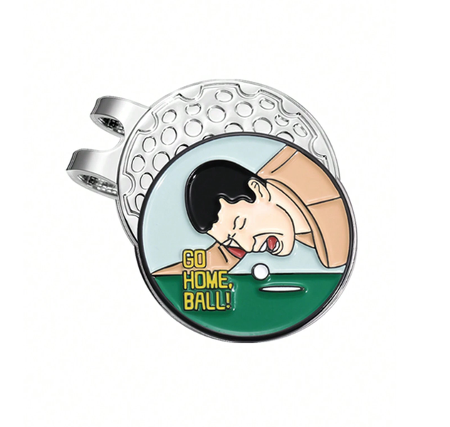 Golf Magnetic Hat Clip/Ball Marker - Go Home Ball