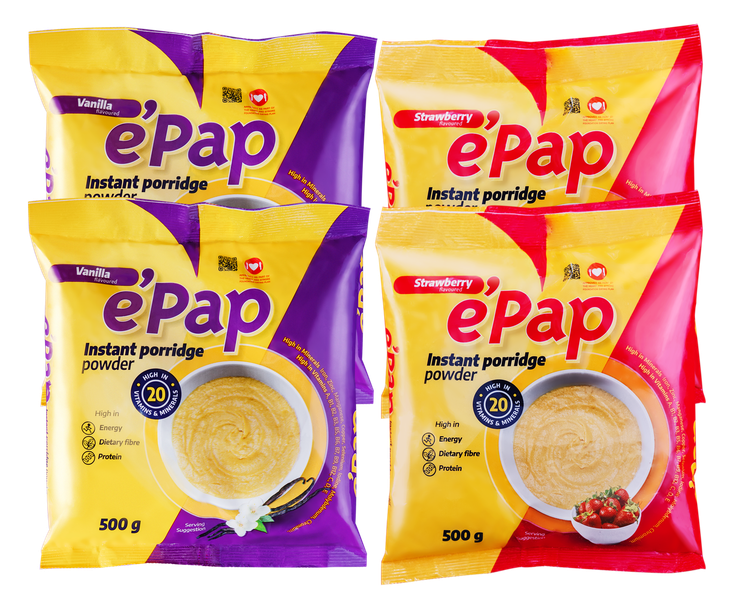 e'Pap Porridge | Nutritious Instant Porridge | Vanilla &amp; Strawberry | 4 Pk