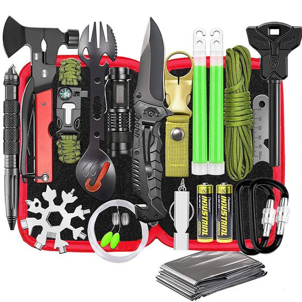 21-in-1 Camping Tool Kit Outdoor Multi-function Survival Set