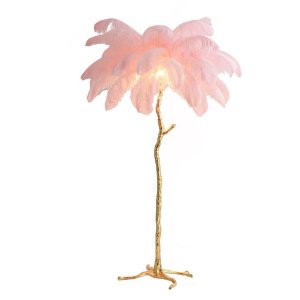 Ostrich Feather Nordic Art Design Floor Modern Luxury Decor Lamp KJTL-155