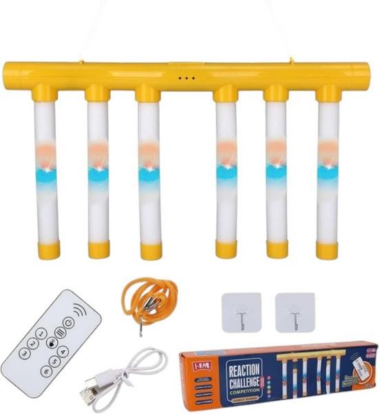 Reflex Challenge Drop Stick Game- Light-Up Reaction &amp; Hand-Eye Training Toy