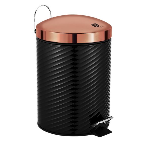 Berlinger Haus 12 Litre Stainless Steel Premium Pedal Bin - Black Rose Collection