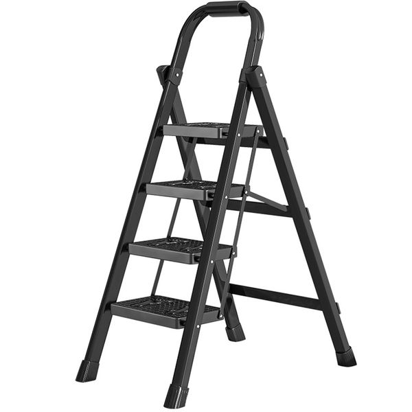 4 Step Household Folding Ladder Telescopic Stainless Steel Thicken Ladder