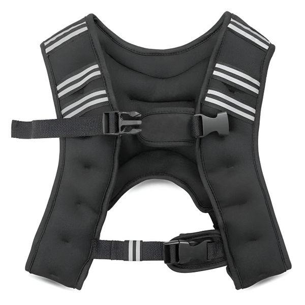 10KG Iron Sand Adjustable Weighted Fitness Vest for Men &amp; Women - Black