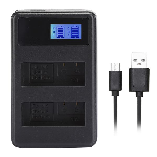 SEIVI Dual EN-EL14 Charger with LCD Display