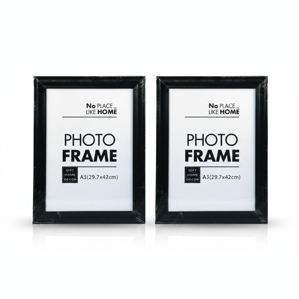 No Place Like Home A3 Black MDF Picture Frame for Certificates &amp; - 2 Pack