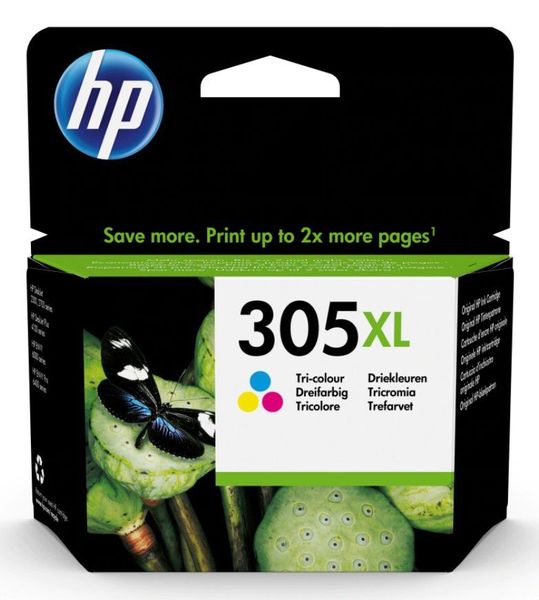 HP 305XL High Yield Tri-color Original Ink Cartridge Blister pack