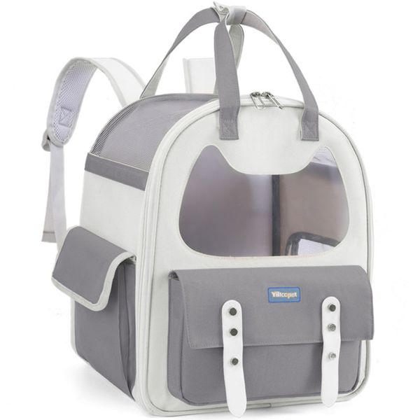Pet Carrier Cat Backpack Folding Breathable Mesh Up to 7kg for Puppy &amp; Cats