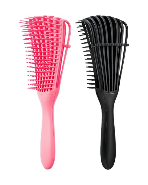 2 Pack Detangling Brush African 3a-4c Kinky Curly Coily Thick Wet Dry Hair