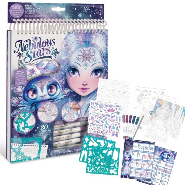 Nebulous Stars Creative Sketchbook - Iceana Includes Stencils and Gel Pens