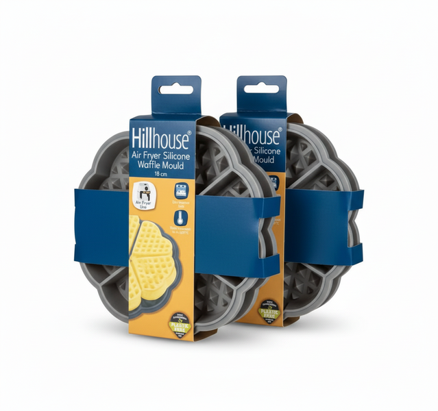 Hillhouse Silicone Waffle Maker Mold for Air Fryers - 2 Cavity - 2 Pack