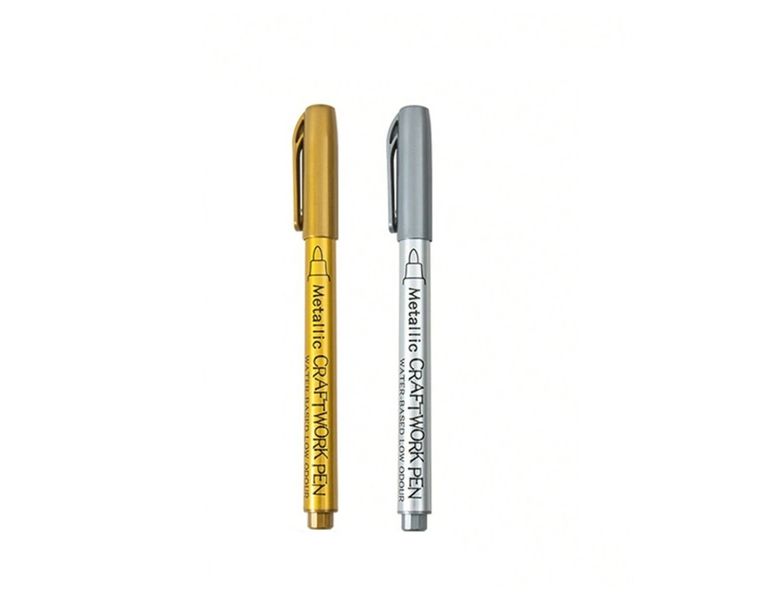 Metallic Markers Pens - Silver and Gold Paint Pens,1.5mm Fine Point,Glass