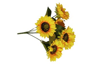 Artificial Flower 49cm Sunflower Bunch with 5 Stems
