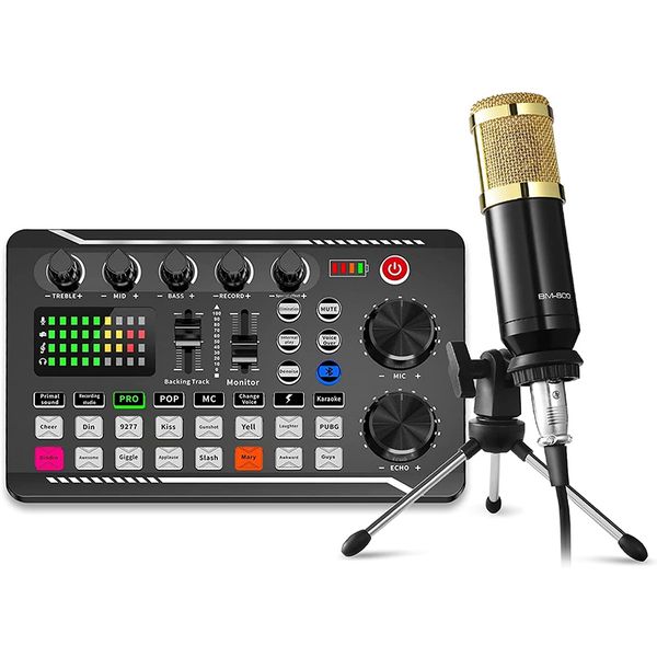 Podcast Equipment Bundle Sound Card Microphone (120Khz/24 Bit)