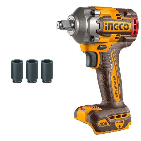 Ingco - Cordless Impact Wrench (405Nm) - Tool Only
