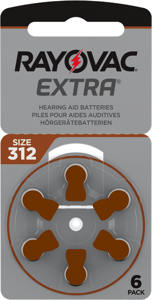 Rayovac Extra Size: 312 Batteries (2x Boxes of 60 Batteries)