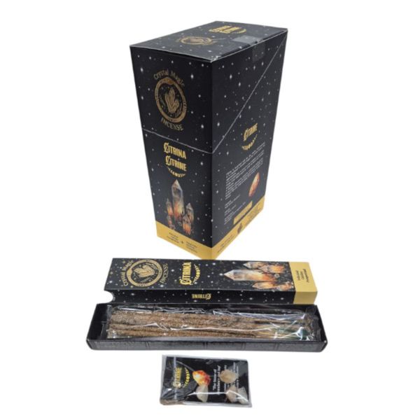 Crystal Magic Citrine Tribal Soul Crystal Incense Box of 12 packs
