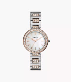 Fossil Karli Three-Hand Two-Tone Stainless Steel Watch-BQ3337