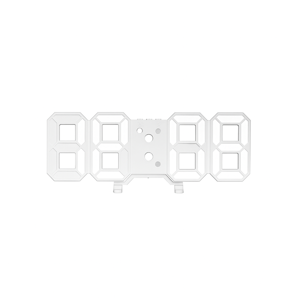 White Plastic Corded Electric Digital LED display Clock