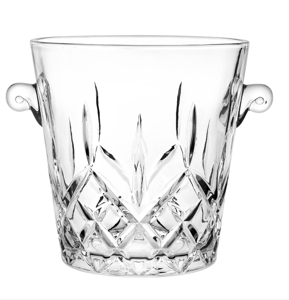 Glass Ice Bucket, Clear 2 Liter Drink Tub for Parties, Wine &amp; Champagne