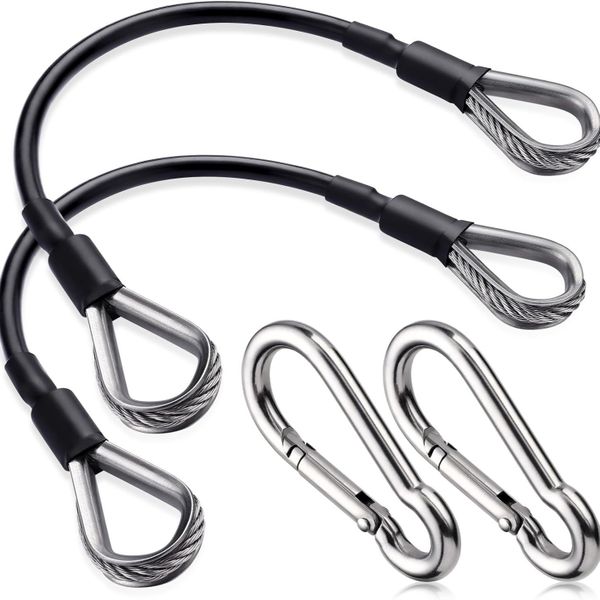 Gym Cable Extension 10 Inch Fitness Extension Rope Attachment - 2 Piece