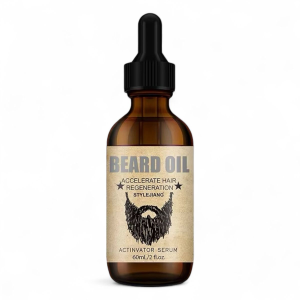 Men's Beard Hair Growth Essential Oil - 60ml Natural Formula to Repair