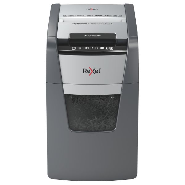 Rexel Optimum AutoFeed+ 130M Automatic Micro Cut P5 Paper Shredder