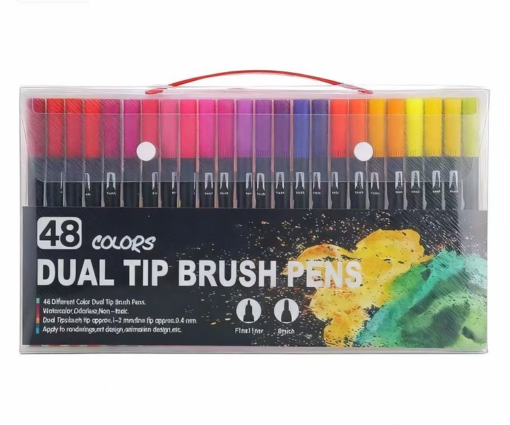 48 Vibrant Colors with Quick-Dry Ink for Artists Students Creative Projects