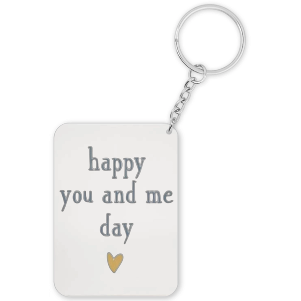 Happy You And Me Anniversary Gift Keyring