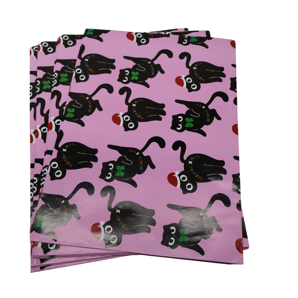 Christmas Cat Wrapping Paper Set (8 Sheets)