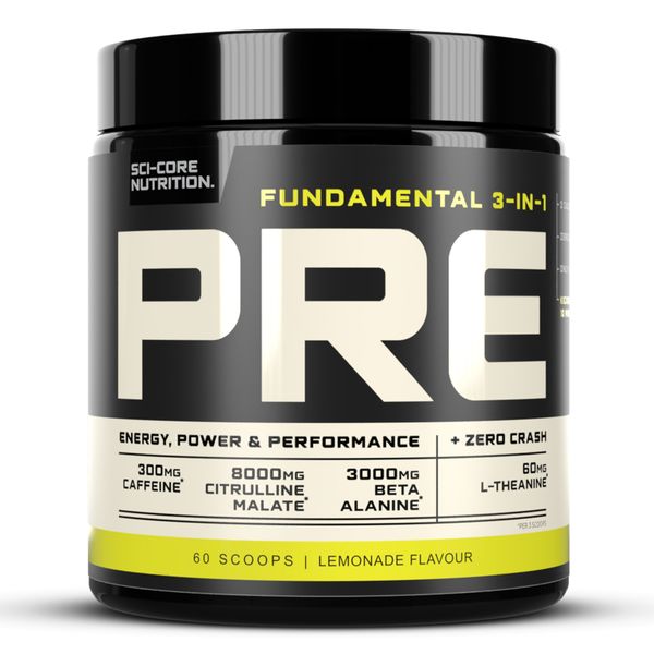 Fundamental 3-in-1 Pre Workout - 60 scoops - Lemonade