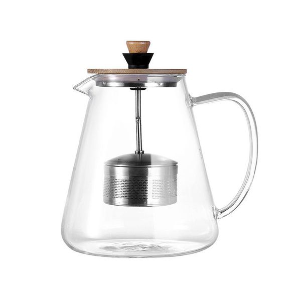 Stainless Steel Teapot Boiler Teapot Clean Borosilicate Glass Tea Flower F