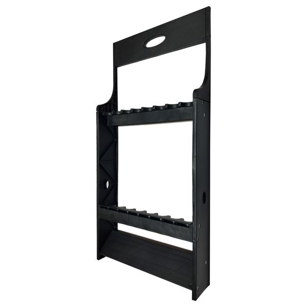 Mix Box Plastic 16 Slot Dual-Sided Freestanding Fishing Rod Holder Rack