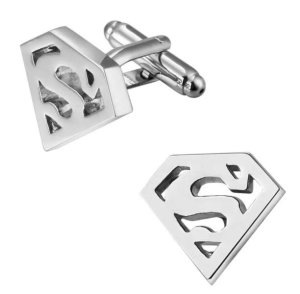OTC Silver Colour Hollow S Simple Superman Cufflinks