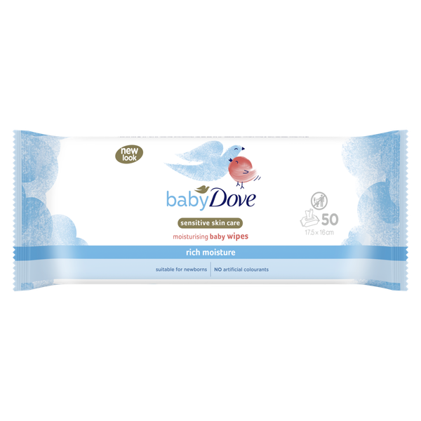Baby Dove Rich Moisture Baby Wipes - 50 Wipes