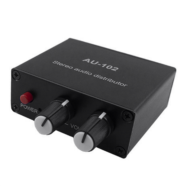 Audio Distributor Stereo Audio Mixer 1 Input 2 Output
