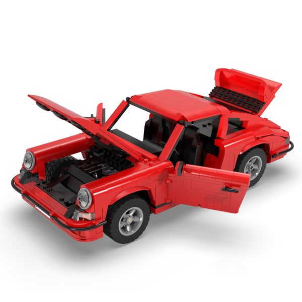 CaDA Tech Classic Sports Car - 1/12 Porsche 911 - 1429-Piece - 32cm Long