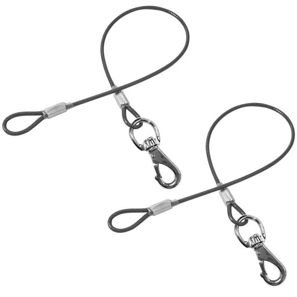 2Pack Chew Proof Metal Cable Dog Leash No Tangle Heavy Duty