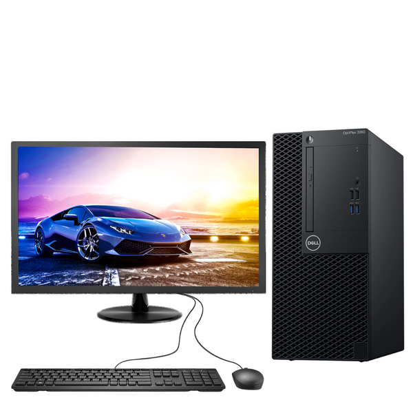 Certified Pre-Owned Dell OptiPlex 3060 MT - Intel i5 8th Gen 4/256 22" Set