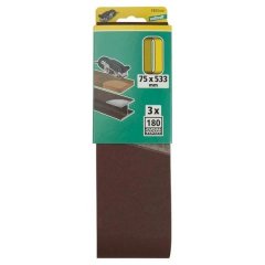 Wolfcraft 3 Pack Sanding Belts 75X533MM 180 Grit
