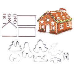 18Pcs 3D Stainless Steel Christmas Scenario Cutters Set Biscuit Mold