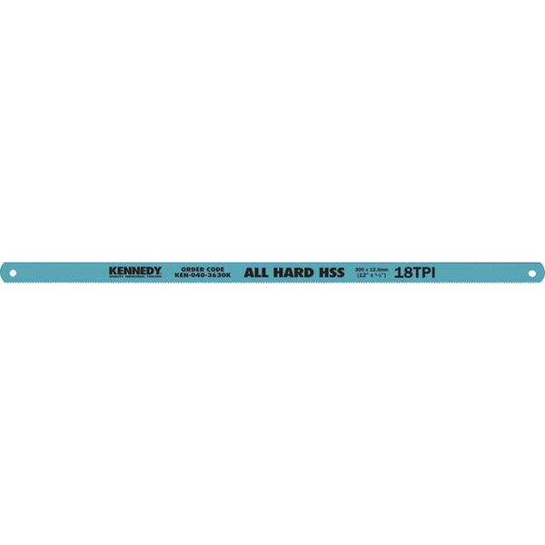 10 Inch x 1/2 Inch x 18 TPI HSS All Hard Hacksaw Blades