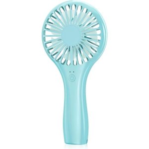 Mini Handheld Fan: 3-Speed, Portable Fan for Travel &amp; Makeup Blue