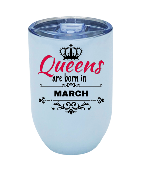 Stainless steel travel tumbler - Queens Are Born in September