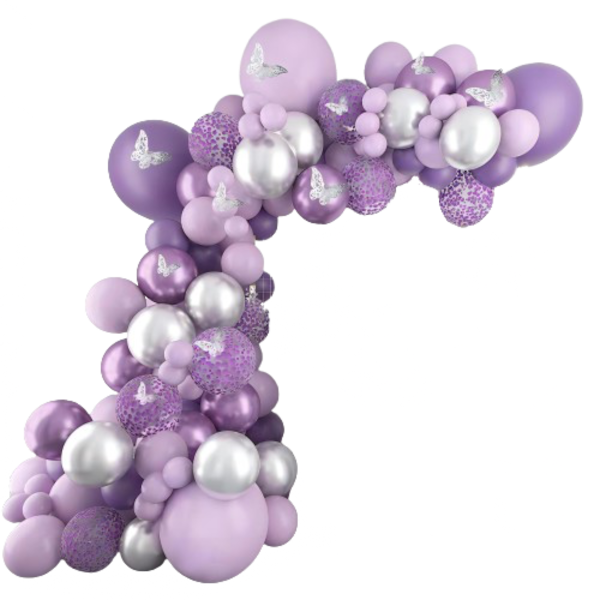Purple Butterfly Balloon Arch Kit