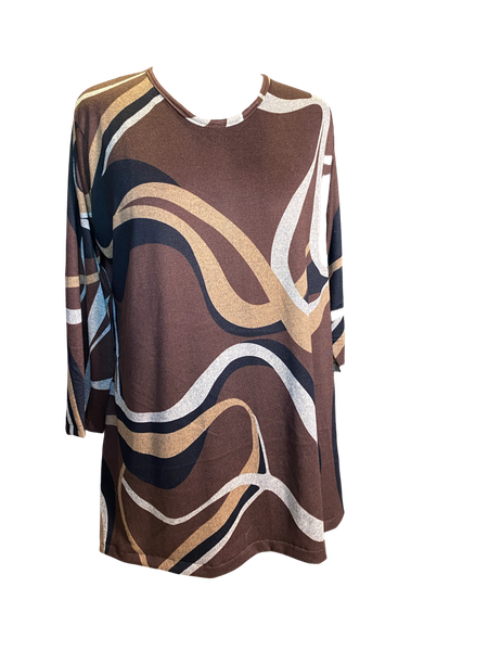 Plus Size Winter Jersy Knit Top with Snood
