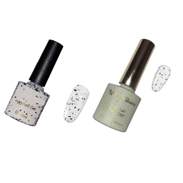 Eggshell UV Gel Polish &amp; Eggshell Top Coat For Nail Art