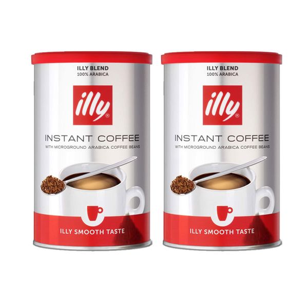 Illy Instant Coffee Medium Roast - Micro ground Arabica Coffee Beans - 2 x 95g