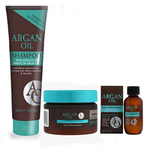 Argan Origins Argan Oil Shampoo, Hydrating Hair Mask &amp; Treatment Oil