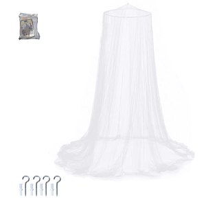 TopikaKids - Hanging Mosquito Net for Bed, Hooks&amp;Nails, Large Bed Canopy